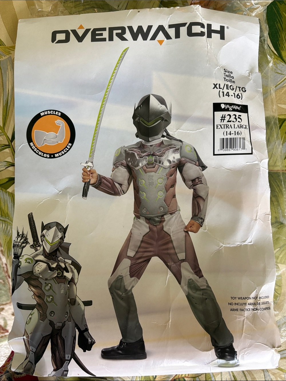 EUC: OVERWATCH Genji Kids Costume (3pcs), size 14-16